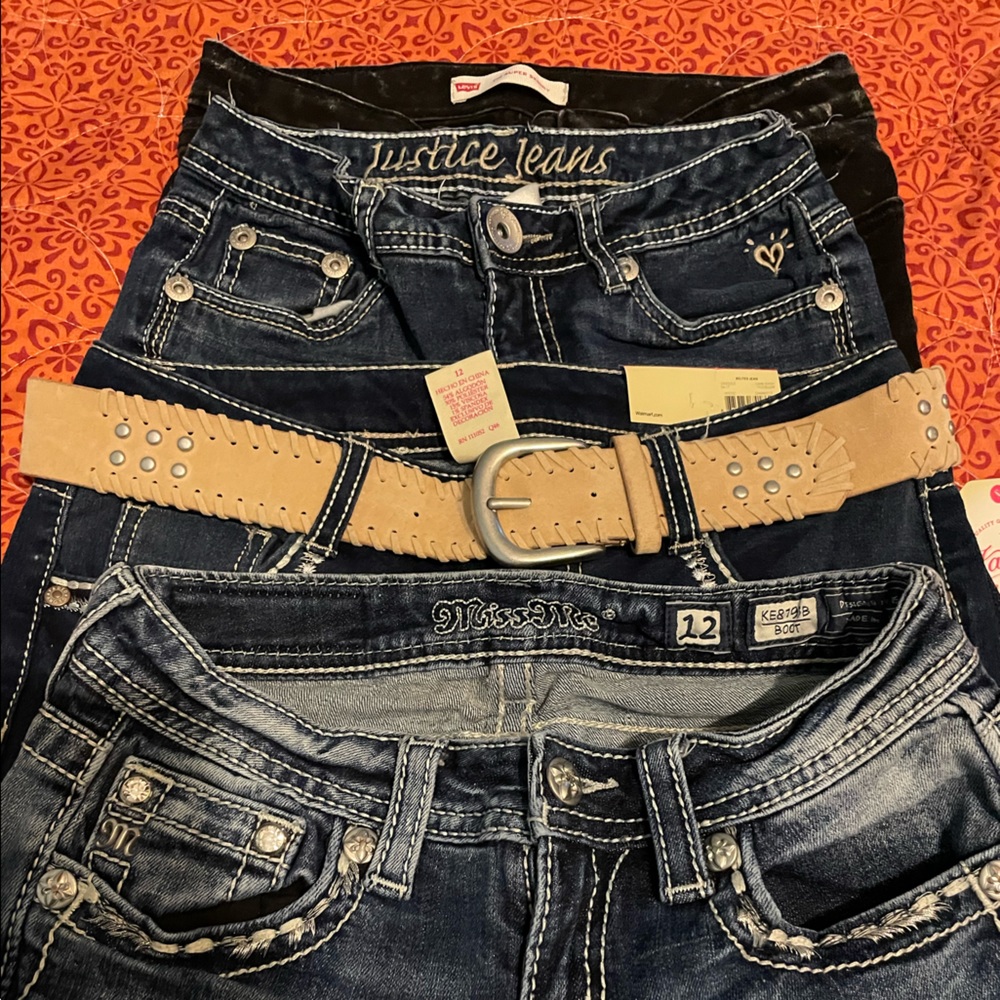 Girls size 12 jeans lot of 4